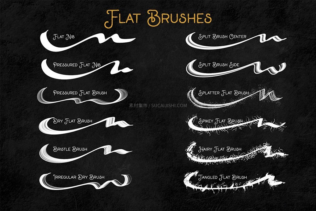 60+Procreate哥特体板写笔刷